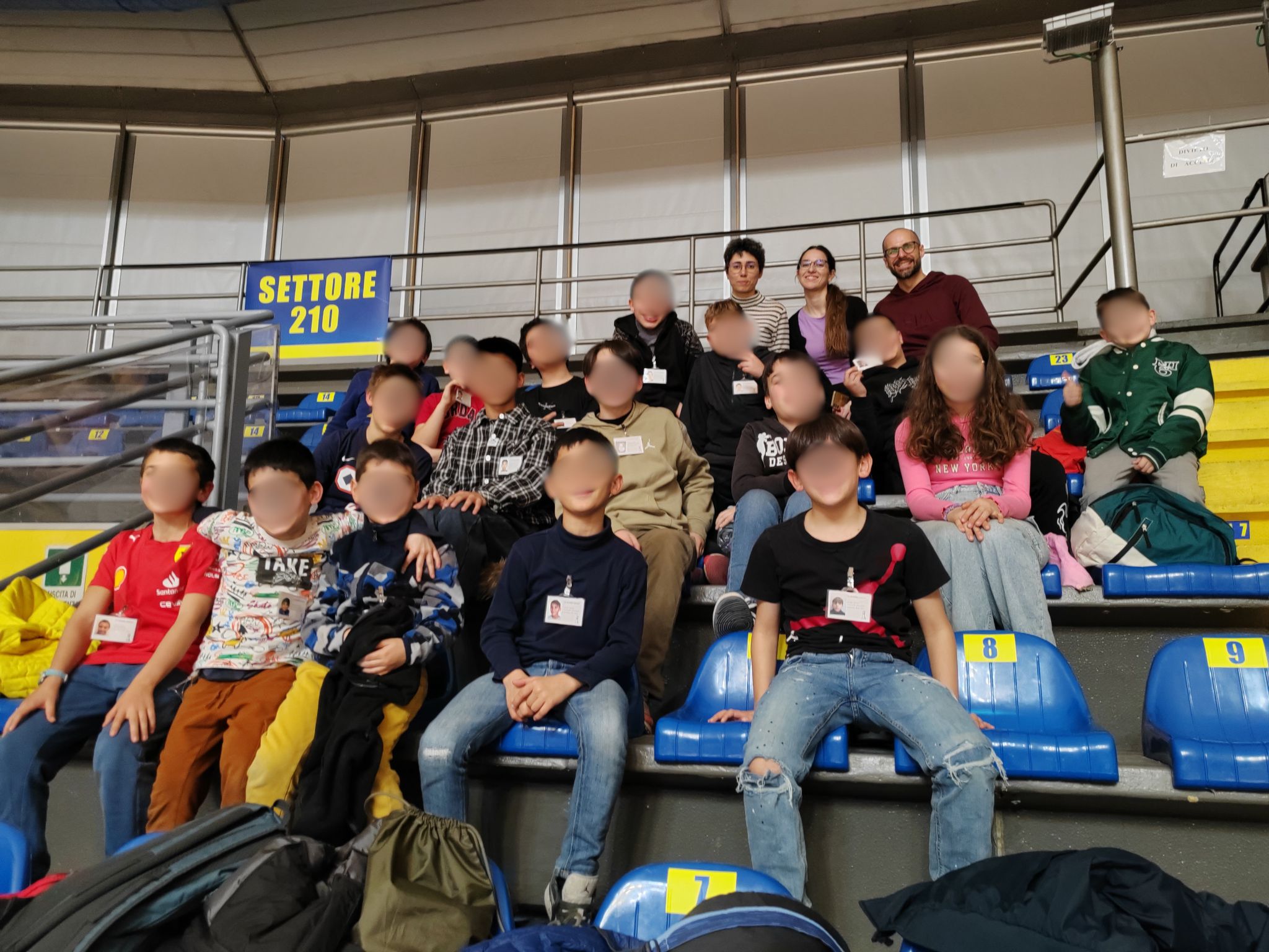 I giocatori e i docenti accompagnatori